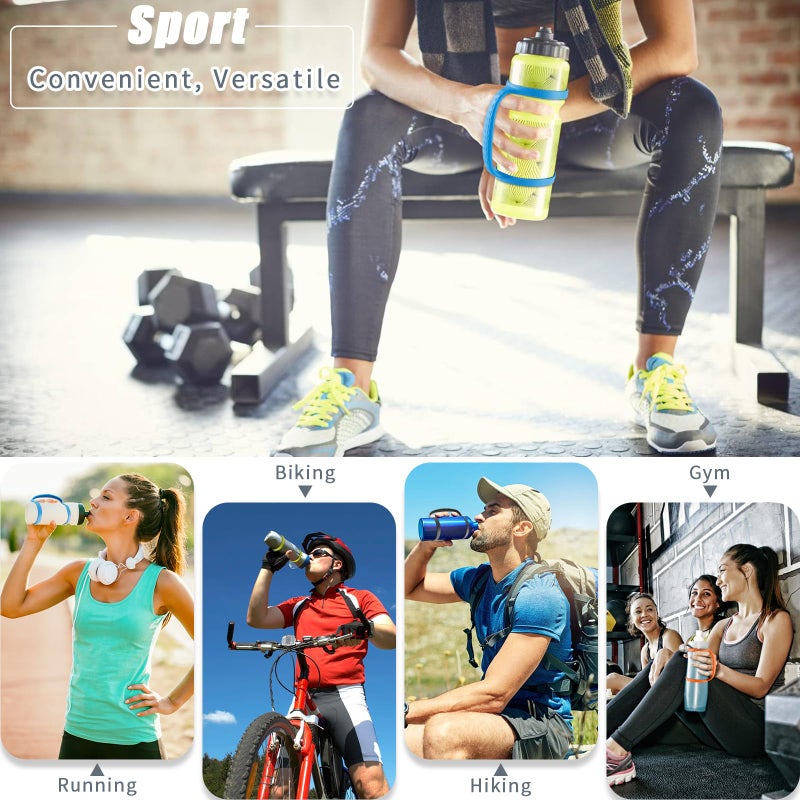 PDFans Windspeed Water Bottle Carrier Grip for Outdoor,Soft Band Holder Strap Makes Any Bottle Handheld,Water Bottle Bands for Bike, Gym or Jogging 4 Pack - Image 4
